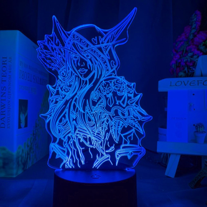 World of Warcraft Light Sylvanas Windrunner 3D Night Light WoW LED Lamp