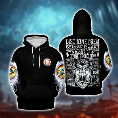 Discipline Priest Guide Priest Class V2 WoW Collections AOP Hoodie